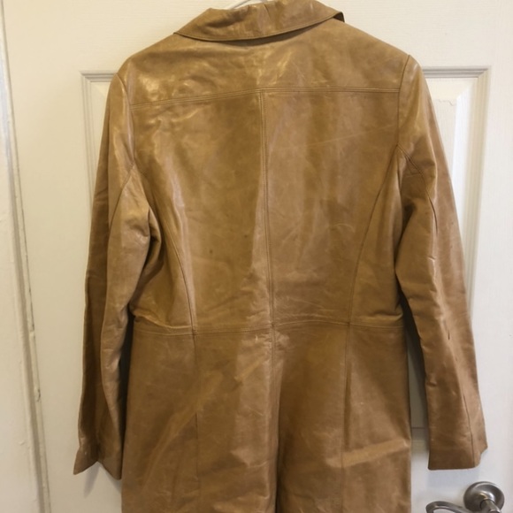 Andrew Marc Ladies 100% Soft Leather Jacket Tan/Camel - Picture 3 of 4